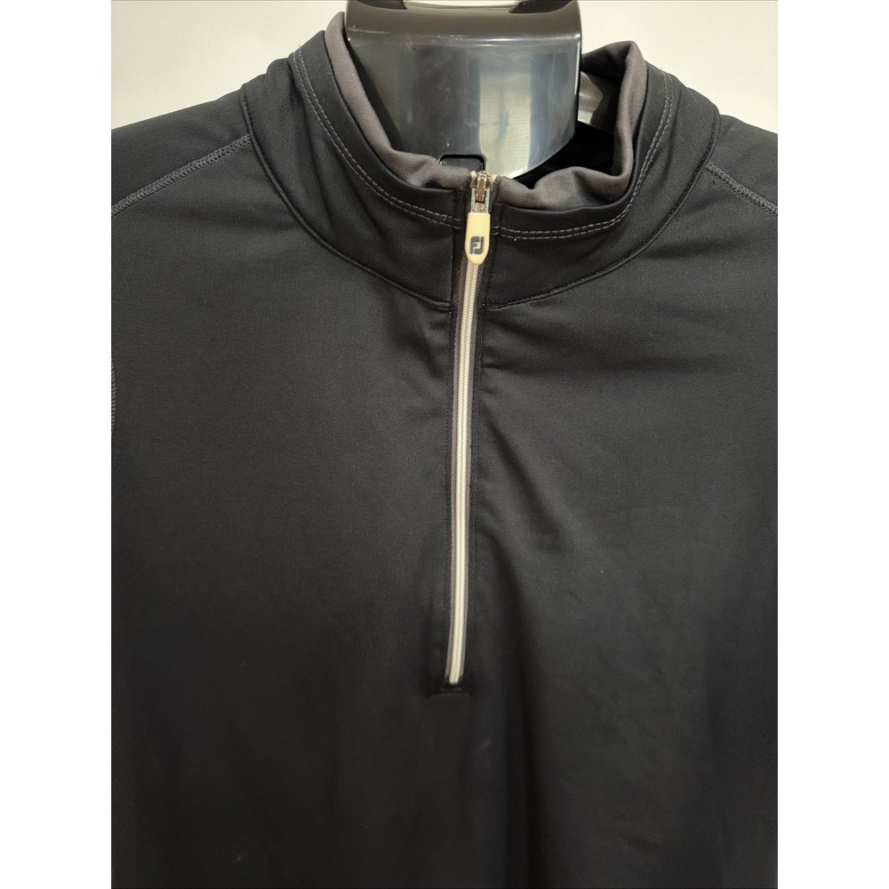 FootJoy FJ Asymmetric 1/4 Zip Pullover Sweatshirt Womens‎ Size L Black